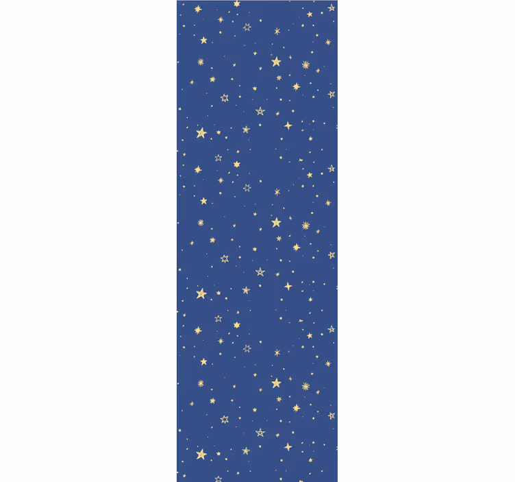 Persiana enrollable moderno estrellas doradas fondo azul - TenVinilo