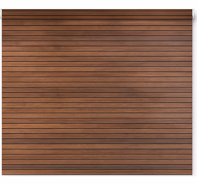 Persiana enrollable textura listones de madera nogal - TenVinilo