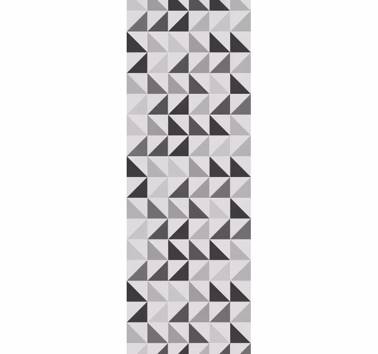 Persiana enrollable gris triángulos geométricos - TenVinilo