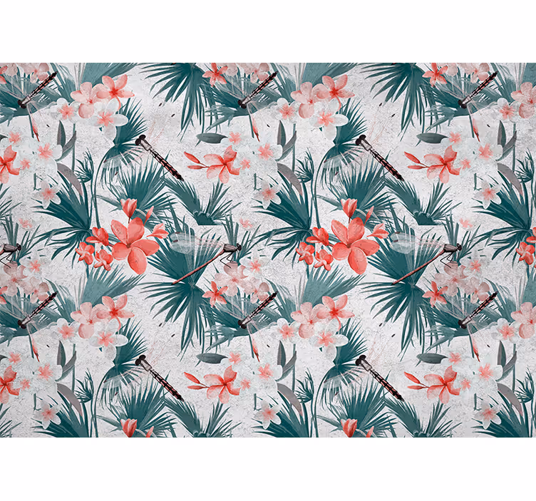 Persiana enrollable para cocina plantas y flores tropicales - TenVinilo