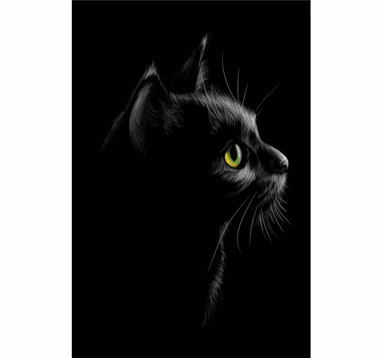 Persiana enrollable salón gatos ojos verdes - TenVinilo