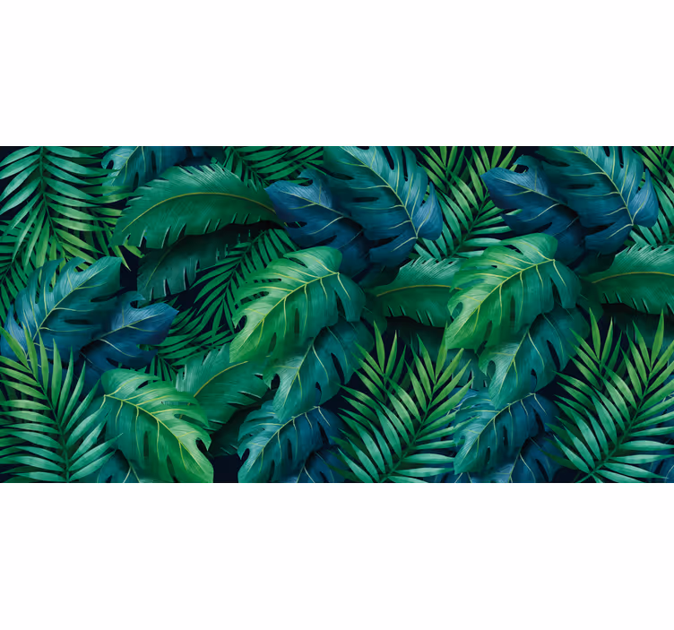 Persiana enrollable salón follaje tropical elegante - TenVinilo