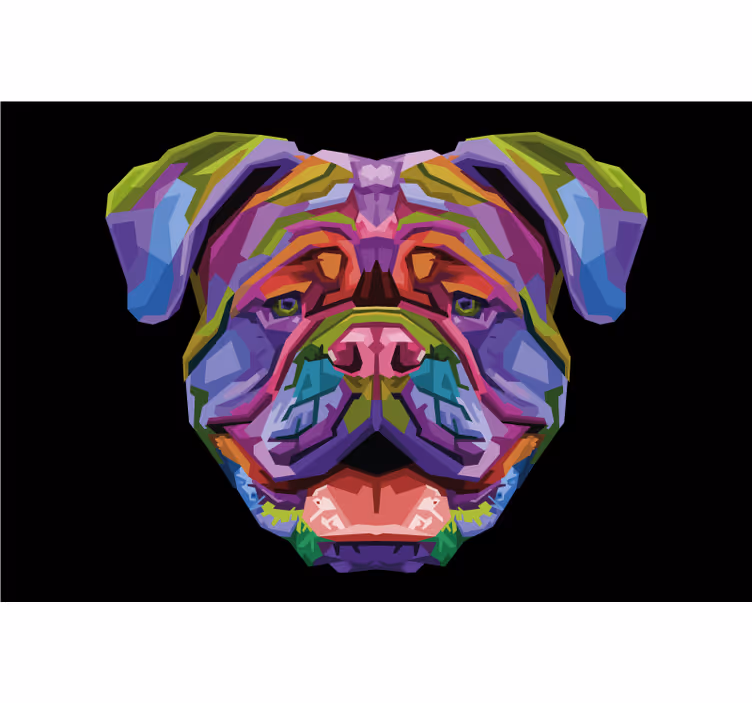 Persiana enrollable salón perros modernos a todo color - TenVinilo