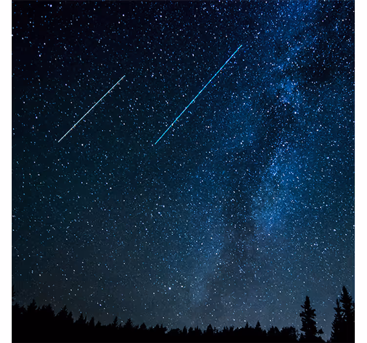 Persiana enrollable salón paisaje de estrellas fugaces - TenVinilo