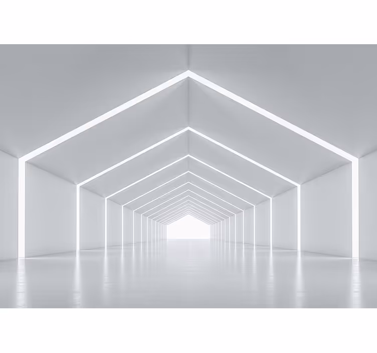 Persiana enrollable blanca túnel efecto 3d - TenVinilo