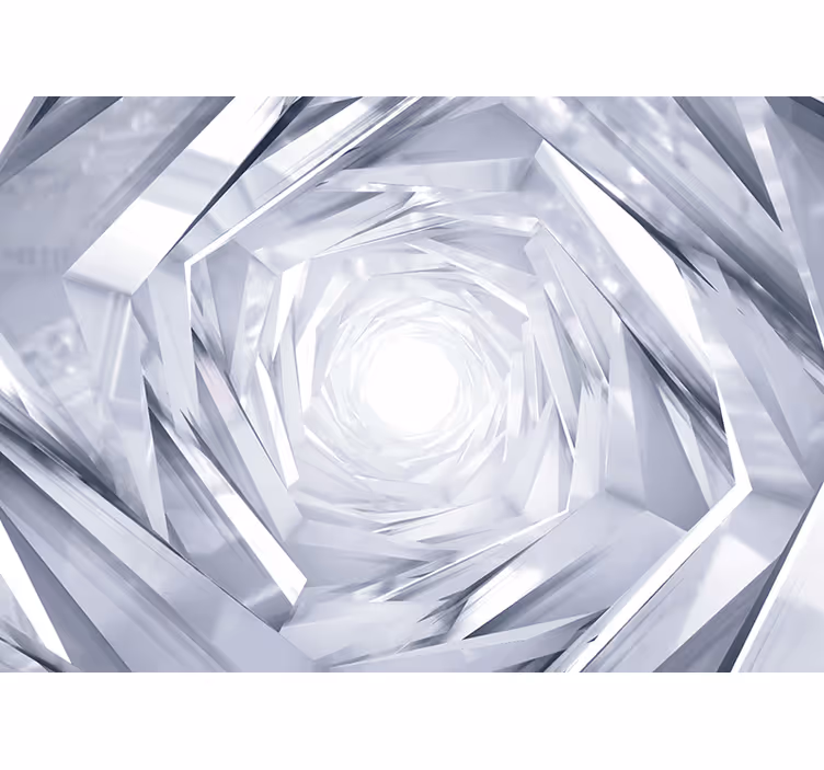 Persiana enrollable blanca túnel geométrico abstracto - TenVinilo
