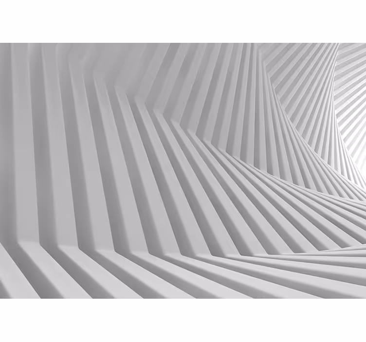 Persiana enrollable blanca olas geométricas abstractas - TenVinilo