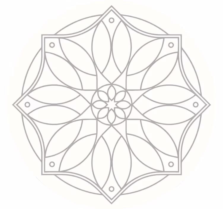 Persiana enrollable blanca diseño mandala - TenVinilo