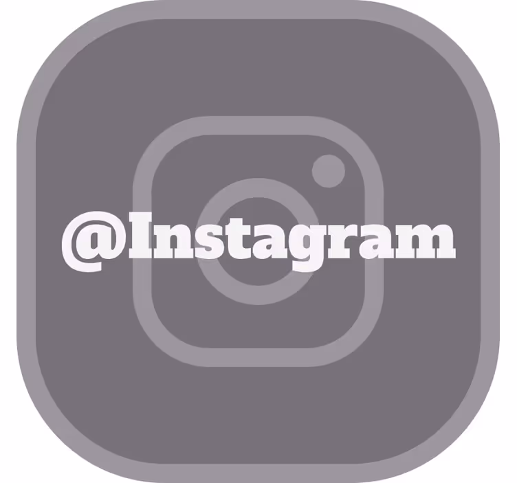 Persiana enrollable gris tu instagram - TenVinilo