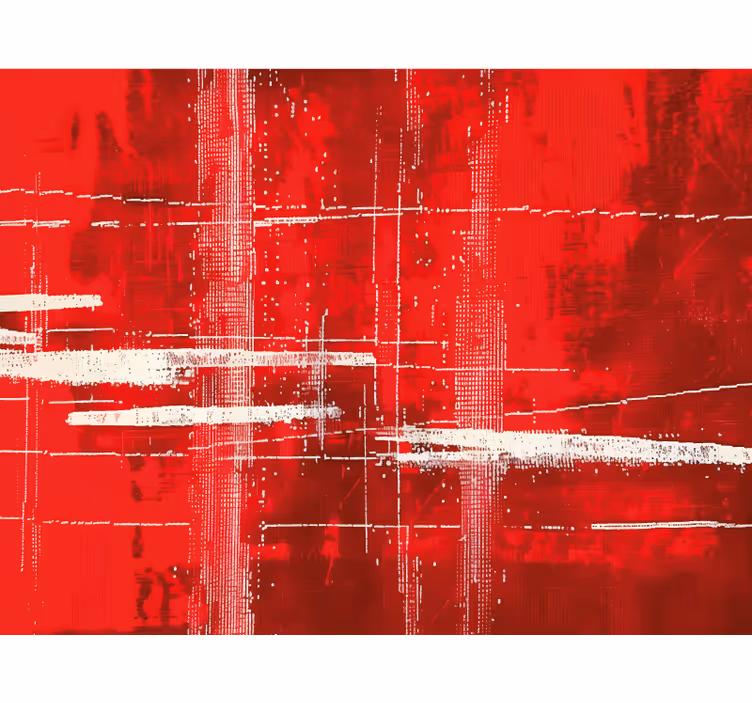 Persiana enrollable roja con diseño de líneas modernas - TenVinilo