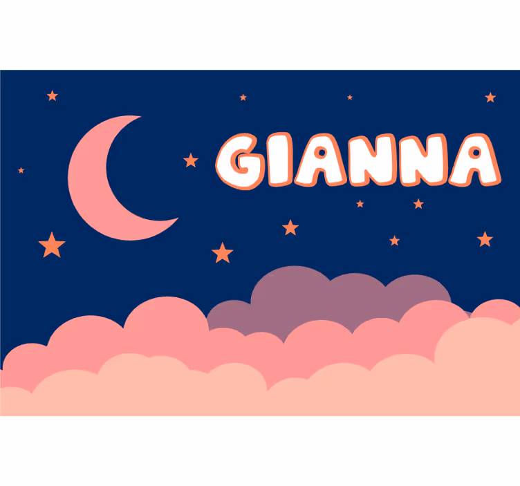 Persiana enrollable morada cielo y luna personalizable - TenVinilo