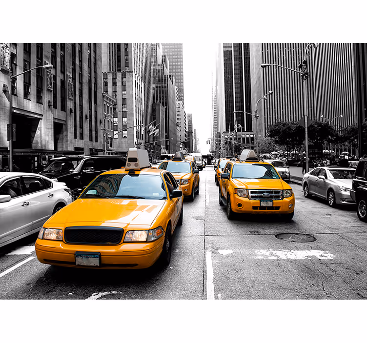 Persiana enrollable salón taxi de nueva york - TenVinilo