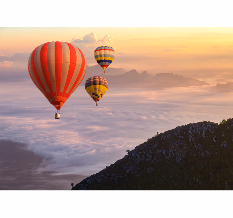 Persiana enrollable salón globos de aire en el cielo - TenVinilo