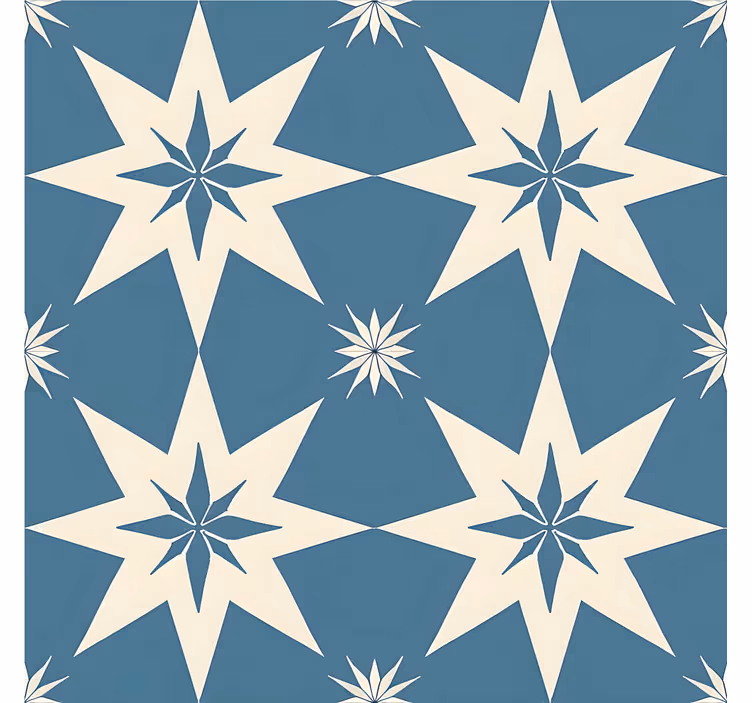 Persiana enrollable azul diseño estrellado - TenVinilo