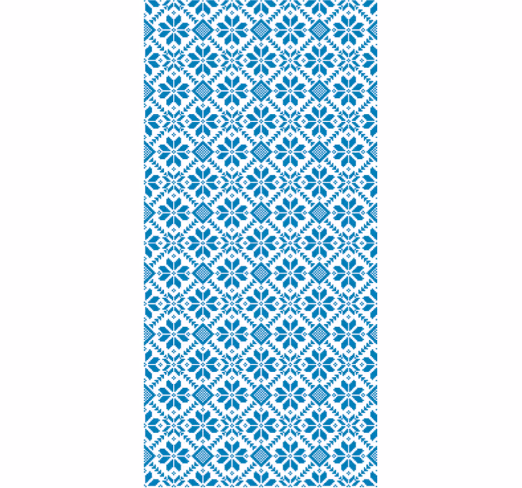 Persiana enrollable azul motivo de azulejos azules - TenVinilo