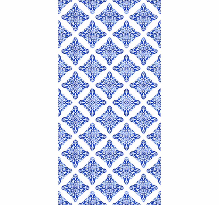 Persiana enrollable azul con diseño estampado - TenVinilo