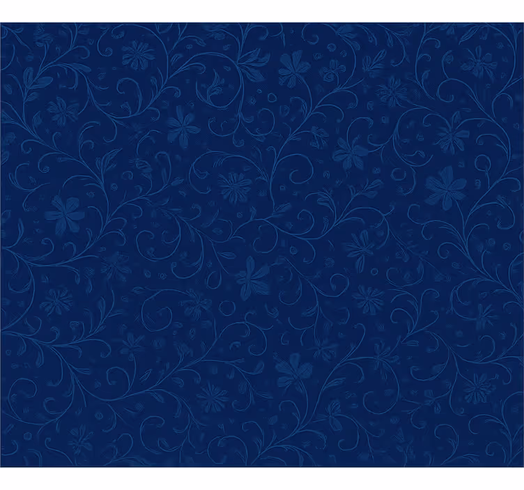 Persiana enrollable azul motivo floral en azul marino - TenVinilo