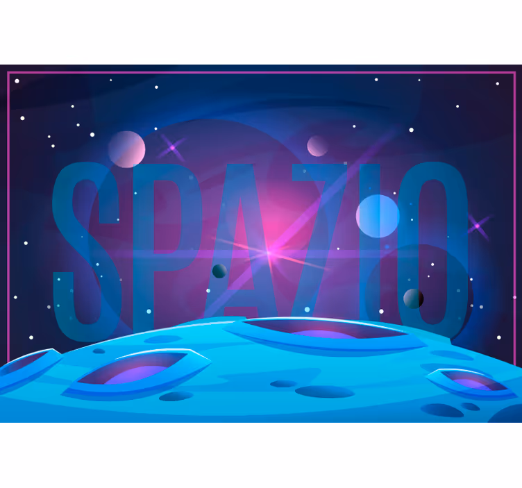 Persiana enrollable azul universo y espacio - TenVinilo