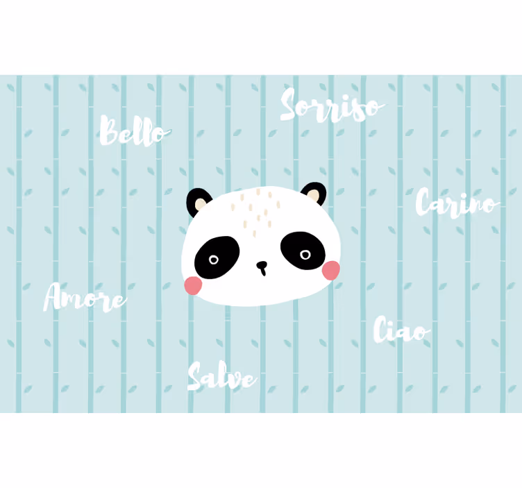 Persiana enrollable azul panda en las nubes - TenVinilo