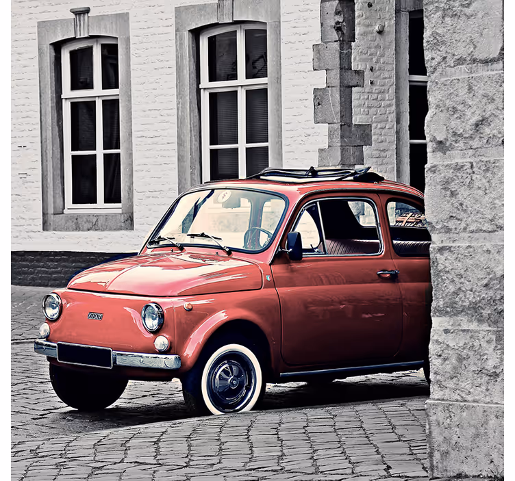 Persiana enrollable salón fiat 500 vintage - TenVinilo