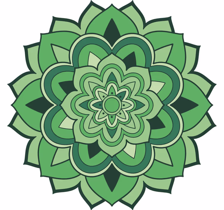 Persiana enrollable verde mandala verde - TenVinilo