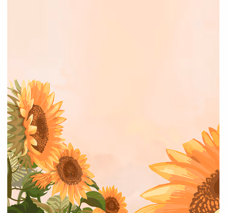 Persiana enrollable salón girasoles pintados - TenVinilo