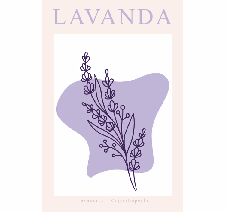 Persiana enrollable salón lavanda minimalista - TenVinilo