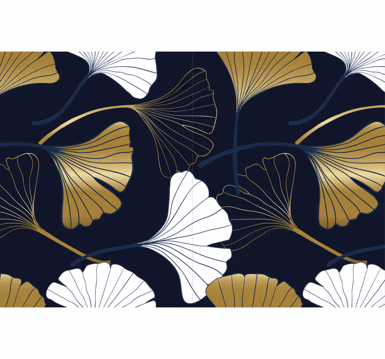 Persiana enrollable salón hojas de ginkgo en relieve - TenVinilo