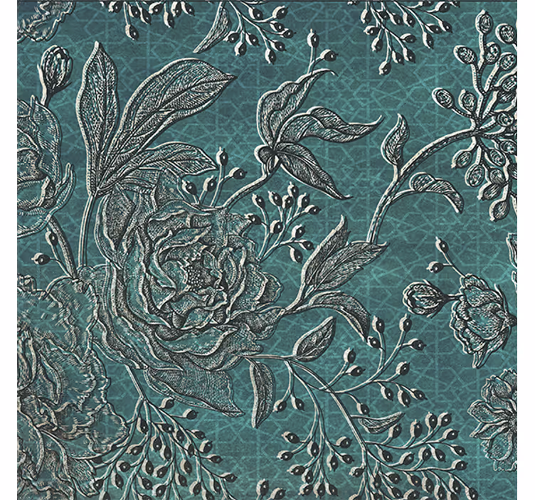 Persiana enrollable salón flora oriental - TenVinilo