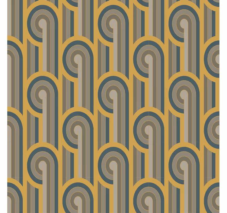Persiana enrollable salón formas geométricas art deco - TenVinilo