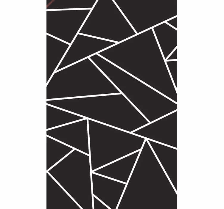 Persiana enrollable salón mosaico clásico blanco y negro - TenVinilo
