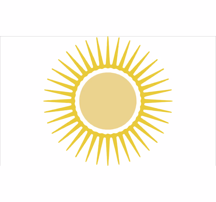 Persiana enrollable blanca sol amarillo - TenVinilo