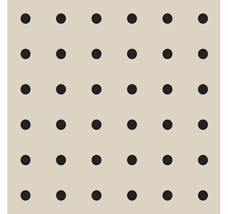 Persiana enrollable beige con estampado de lunares - TenVinilo