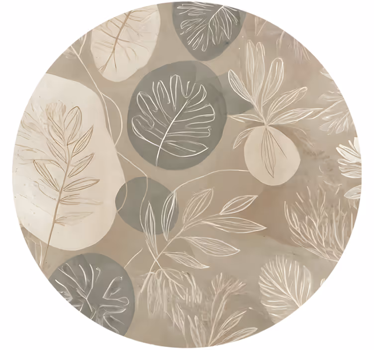 Persiana enrollable beige abstracto botánico neutral - TenVinilo