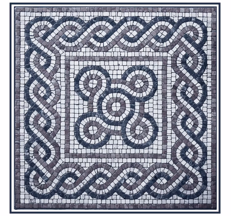 Persiana enrollable para cuarto mosaico de piedras - TenVinilo