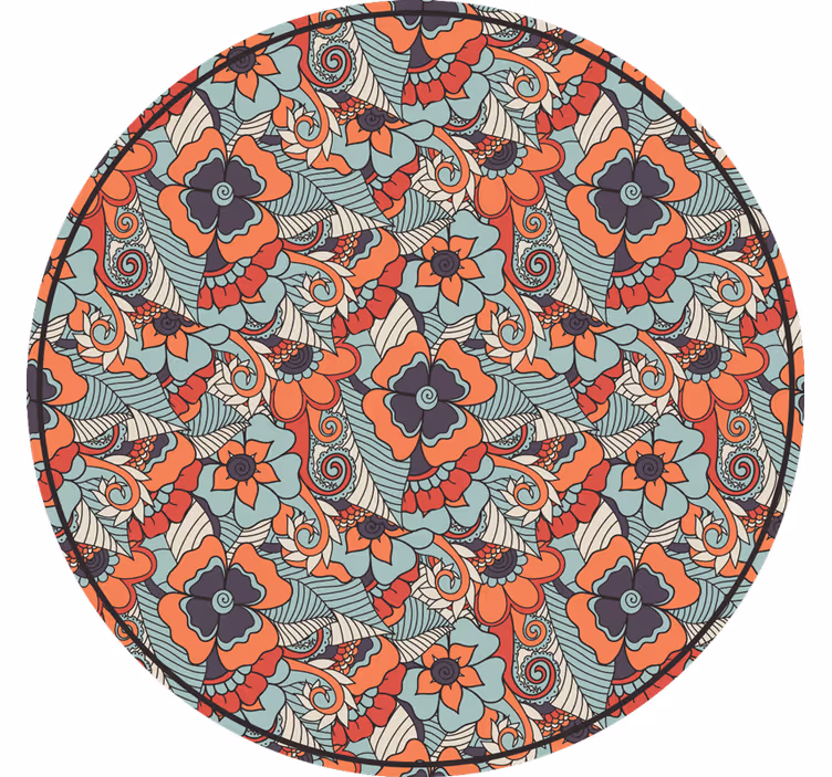 Persiana enrollable para cuarto paisley floral - TenVinilo
