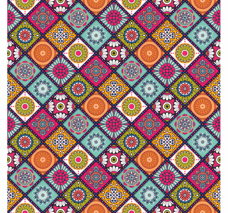 Persiana enrollable para cuarto patrón mandala colorido - TenVinilo