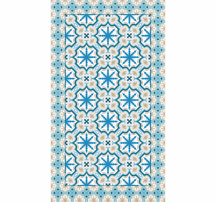 Persiana enrollable para cuarto beija azul y marrón - TenVinilo