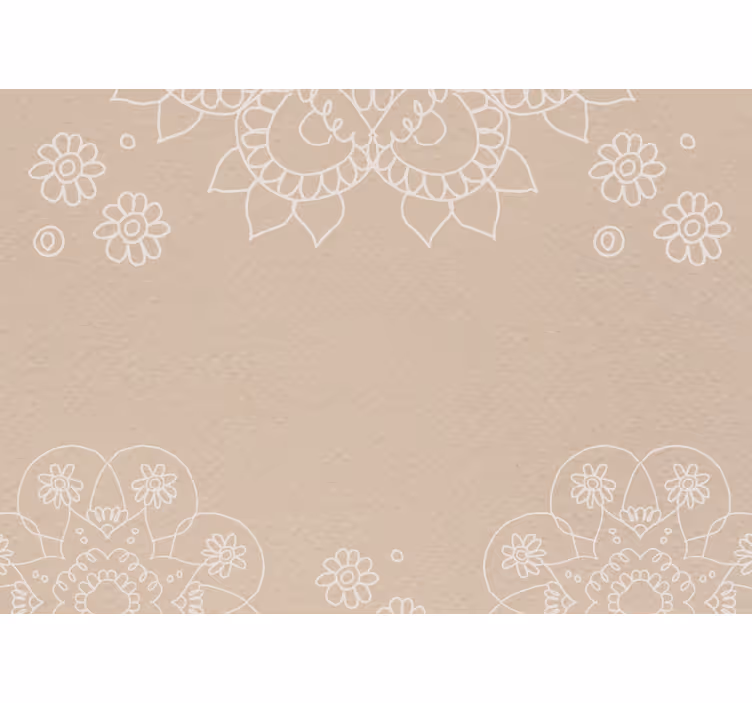 Persiana enrollable beige patrón mandala india - TenVinilo