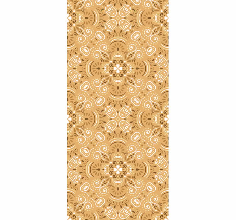 Persiana enrollable vintage patrón ornamental beige - TenVinilo