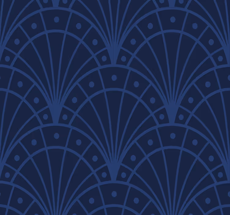 Persiana enrollable vintage azul marino art déco - TenVinilo
