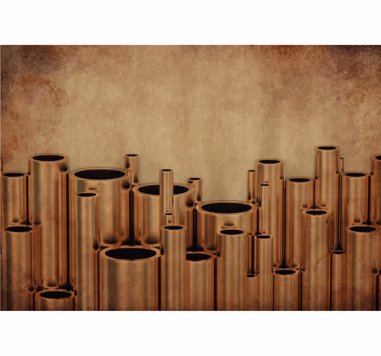Persiana enrollable salón tuberías de cobre industriales - TenVinilo