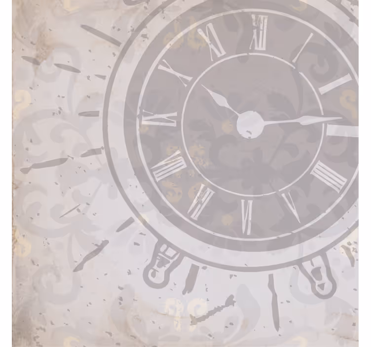 Persiana enrollable salón reloj blanco estilo shabby chic - TenVinilo