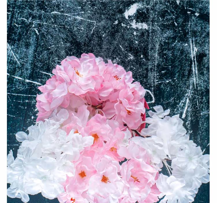 Persiana enrollable salón flor rosa artística estilo vintage - TenVinilo