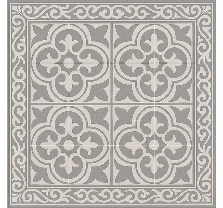 Persiana enrollable para cuarto en azulejos gris elegante - TenVinilo