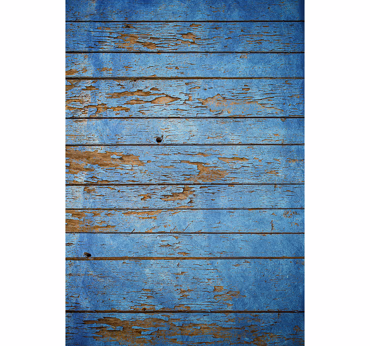 Persiana enrollable para cuarto diseño de madera azul - TenVinilo