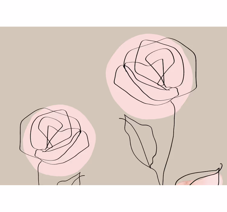 Persiana enrollable beige rosas blancas acuareladas - TenVinilo
