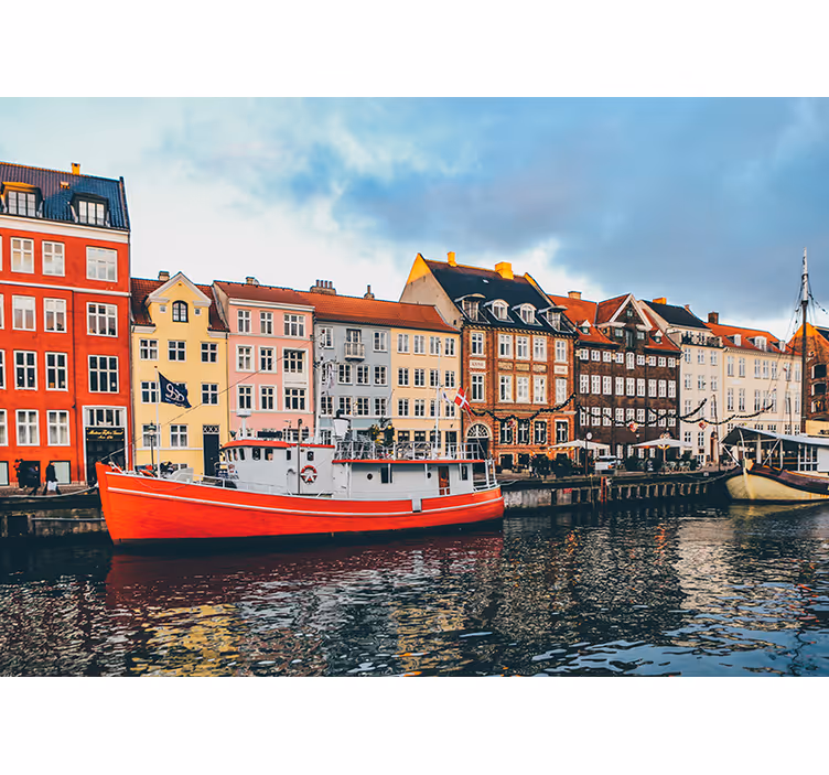 Persiana enrollable para cuarto el hermoso y colorido nyhavn - TenVinilo