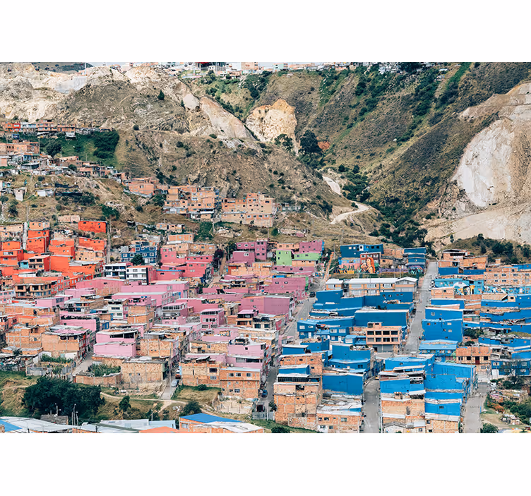 Persiana enrollable para cuarto casas coloridas en bogotá - TenVinilo