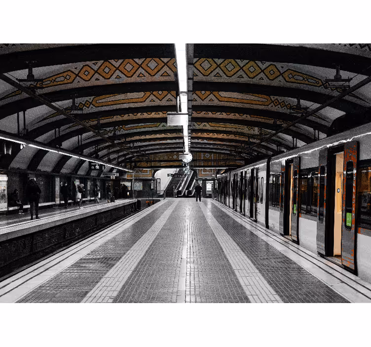 Persiana enrollable para cuarto estación de metro 3d - TenVinilo